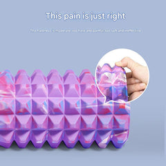 Portable foam roller in use