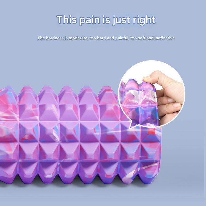 Portable foam roller in use
