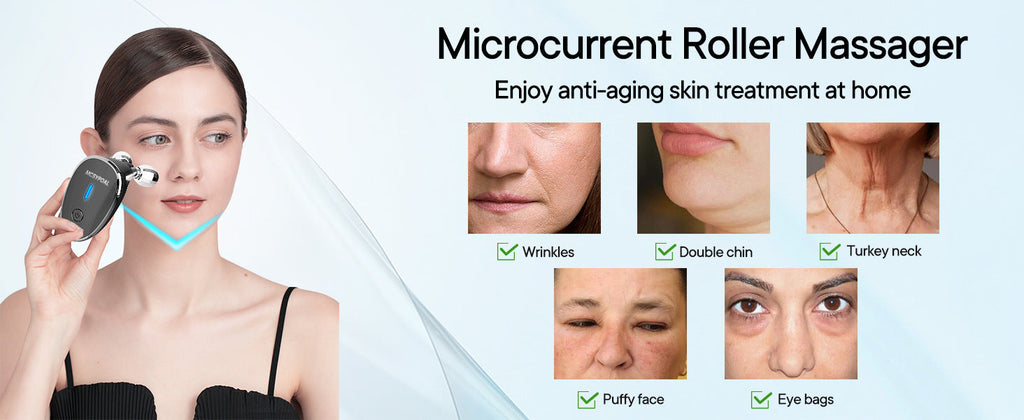 V-Face beautifying device with rose gold finish
