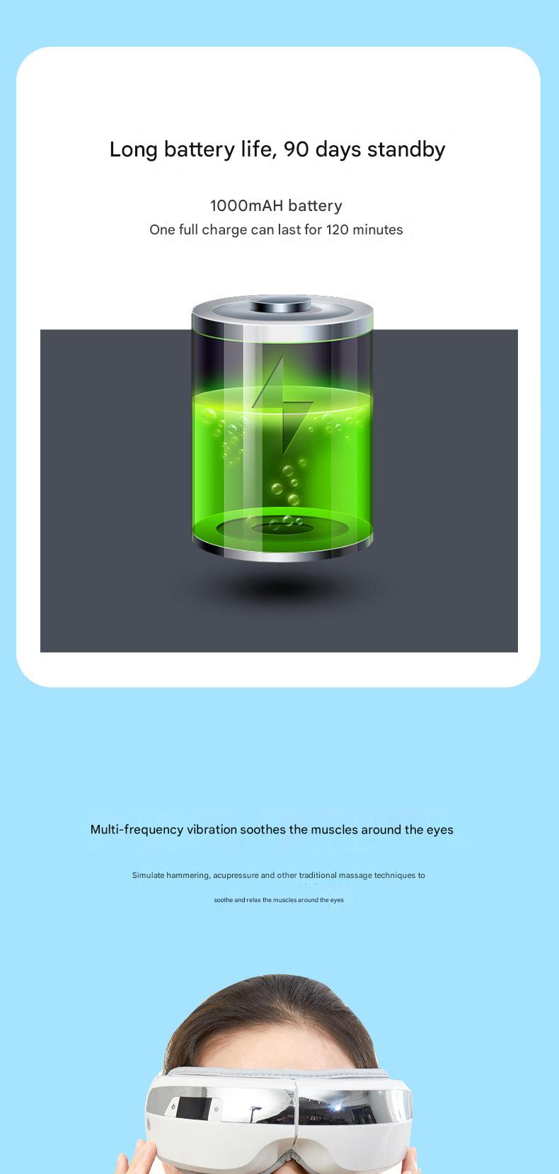 Smart Eye Massager with Bluetooth music, image 6