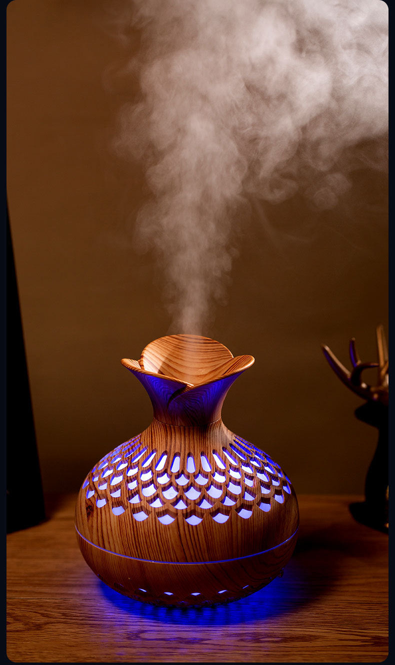 HoliHey wood grain humidifier in office setting