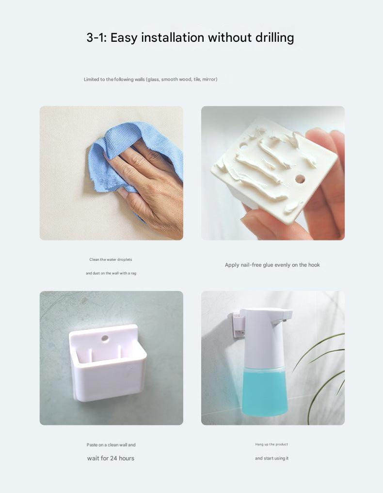 Automatic wall-mounted foam soap dispenser front view