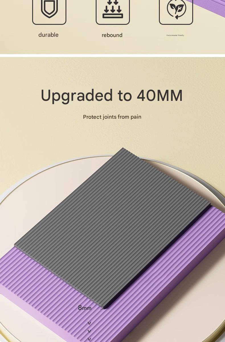 Kneeling mat for yoga with cushioned support