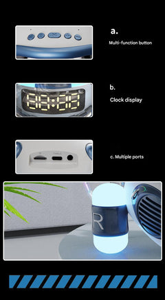 Bluetooth Speaker Alarm Clock in bedroom setting