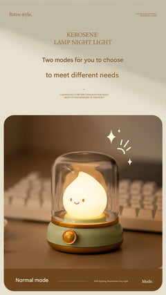 Rechargeable Vintage Oil Lamp in kids room