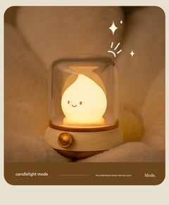Rechargeable Vintage Oil Lamp front view