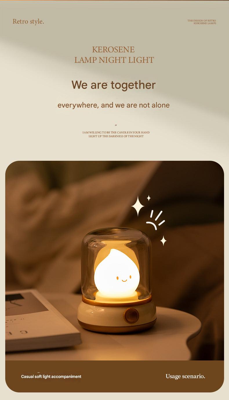 Rechargeable Vintage Oil Lamp in nursery setting