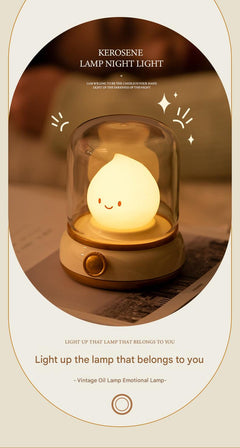 Rechargeable Vintage Oil Lamp with soft glow