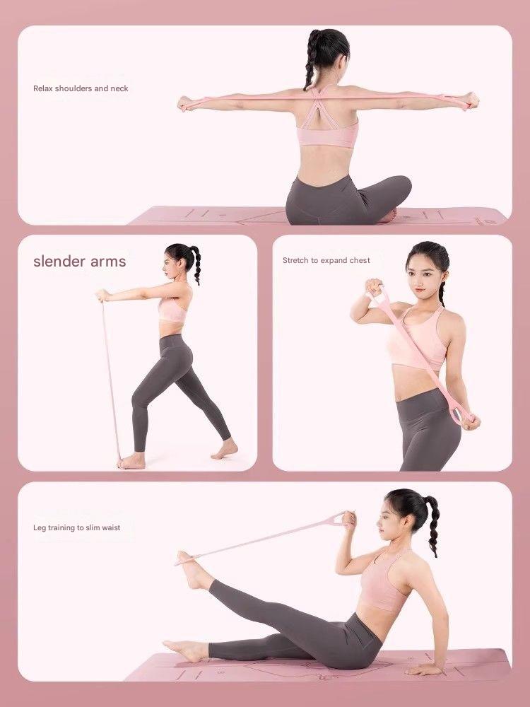 Versatile resistance bands in pink colour for fitness