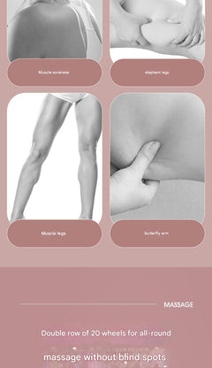 pink leg massager showcasing rollers