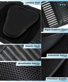 Waist support belt in use during training
