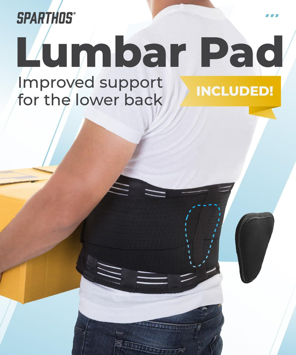 Dual compression waist support belt detail