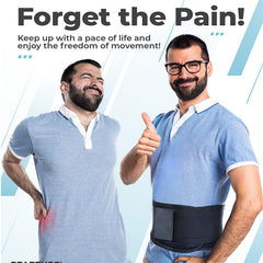Adjustable waist support belt side view