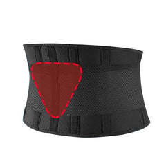 Dual compression waist support belt detail