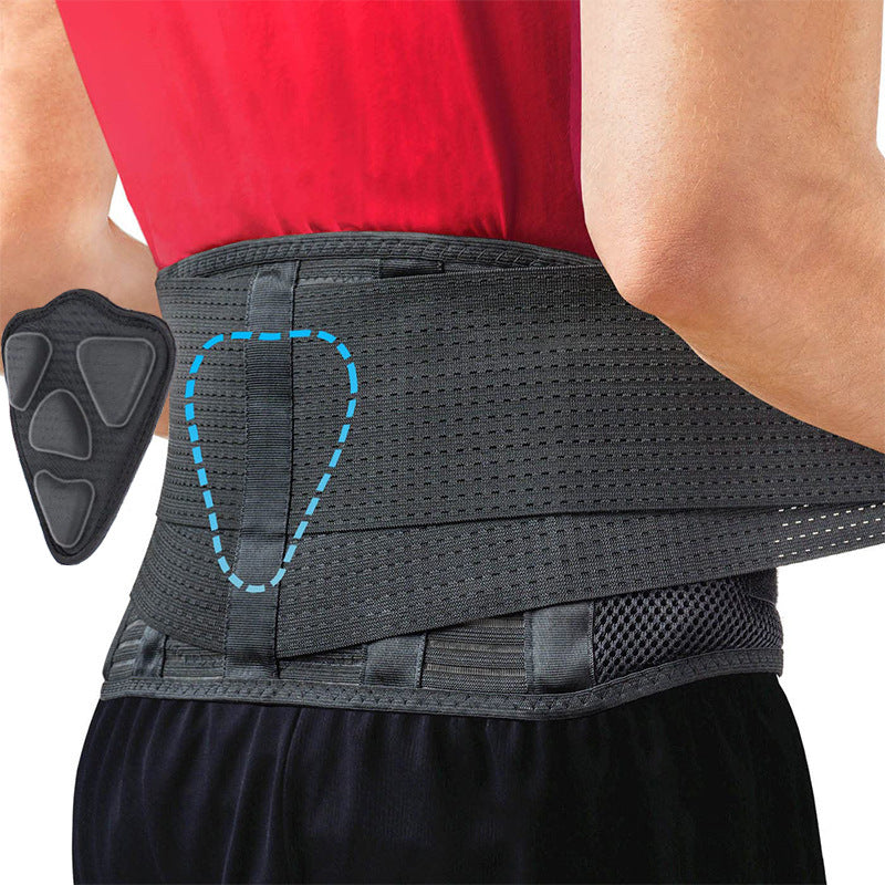 Compression support belt shown on model