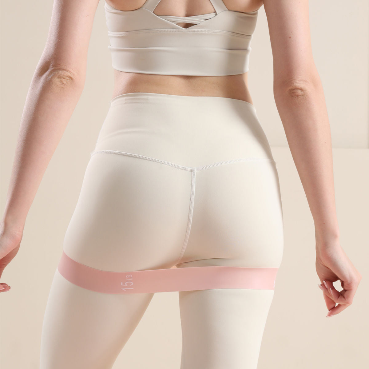 Close-up of purple and pink resistance bands