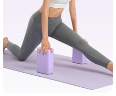 Close-up of non-slip yoga block surface