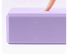 Yoga block during a workout demonstration