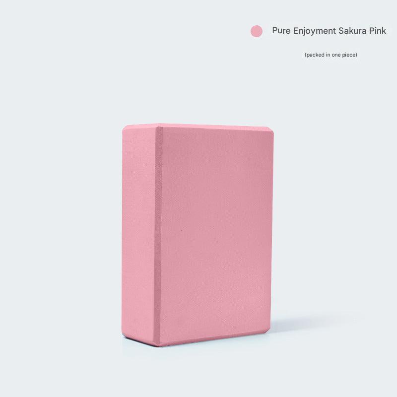 Close-up of non-slip yoga block surface