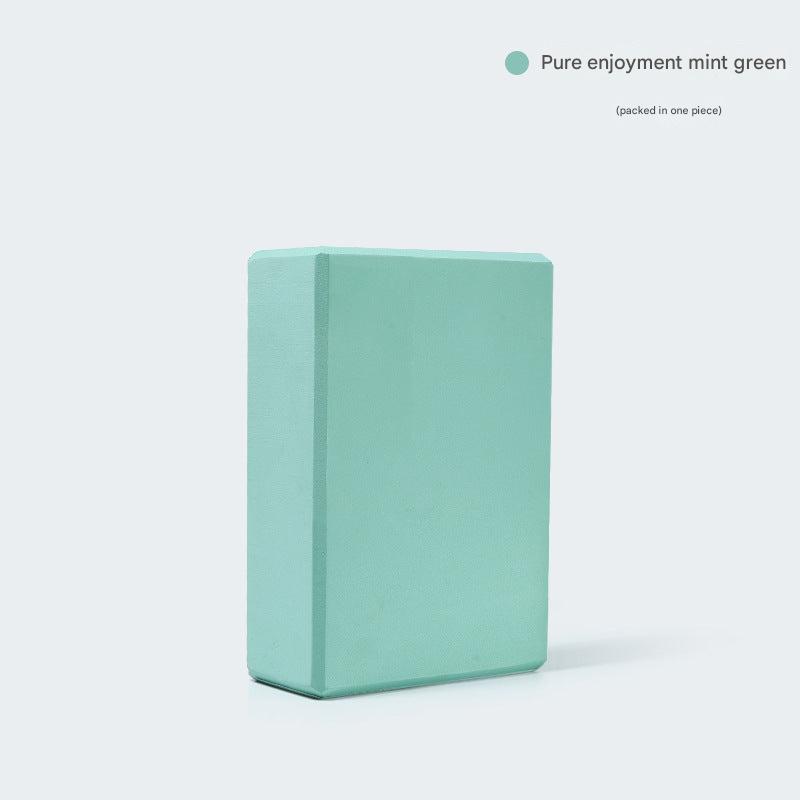 Yoga blocks stacked for easy storage