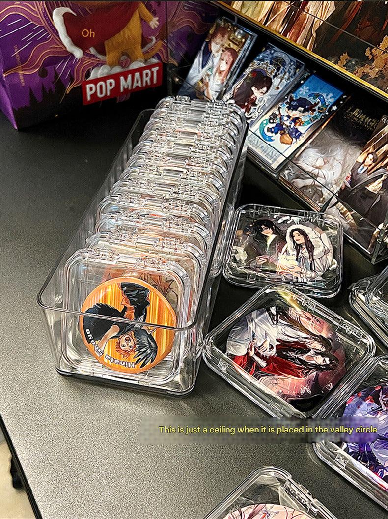 close-up of modern acrylic display box