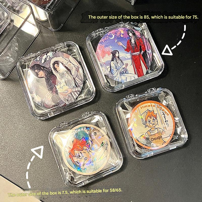 organized collectibles in a dustproof acrylic case