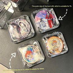 organized collectibles in a dustproof acrylic case