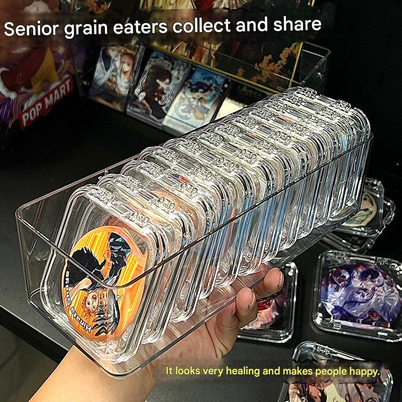different sizes of clear acrylic storage boxes