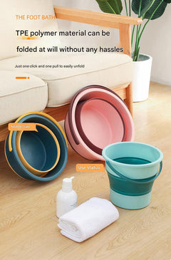 Foldable Fishing Bucket Pink Image