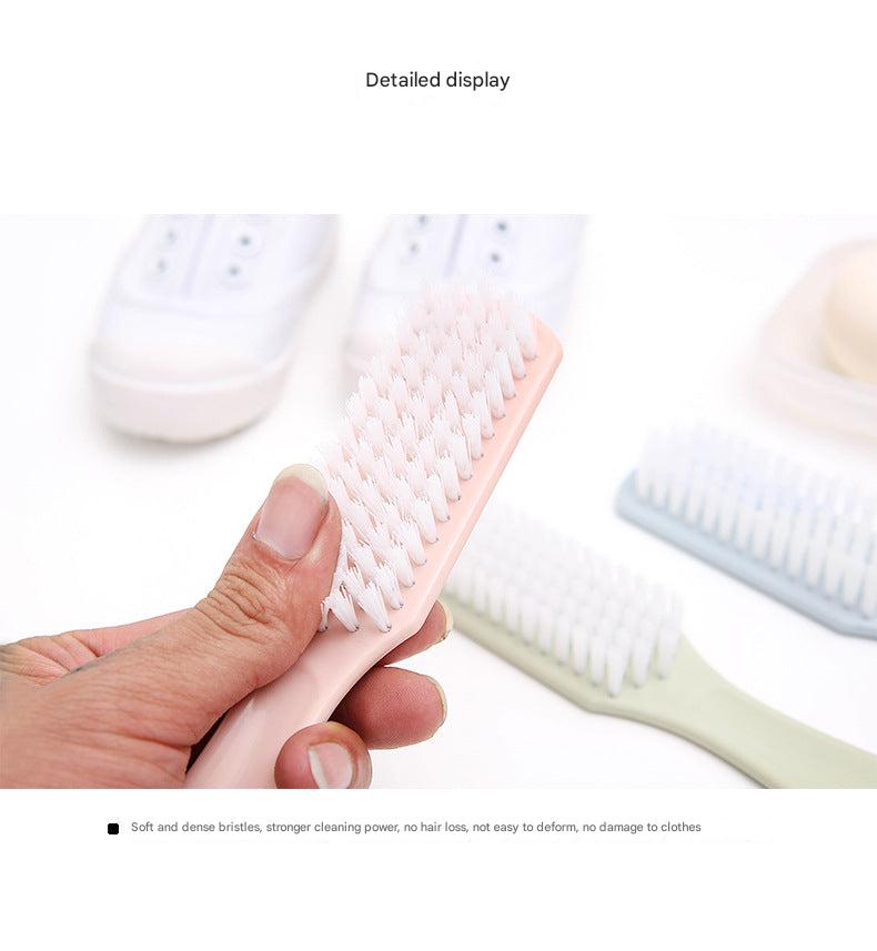 Versatile cleaning brush for shoes and fabrics