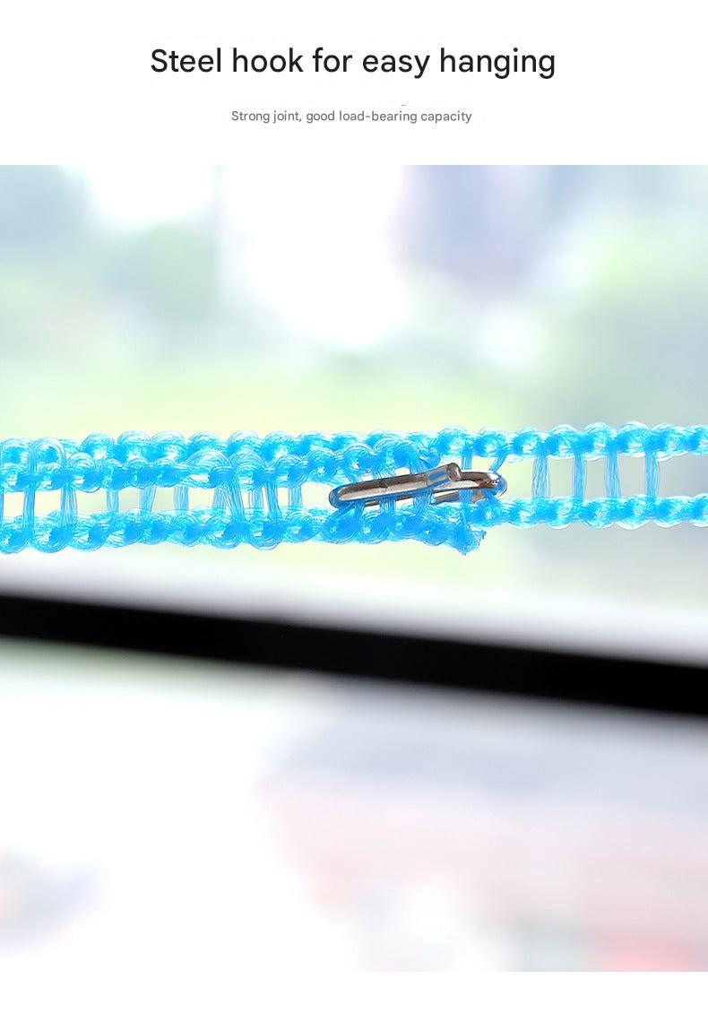 Close-up of high-quality nylon clothesline material
