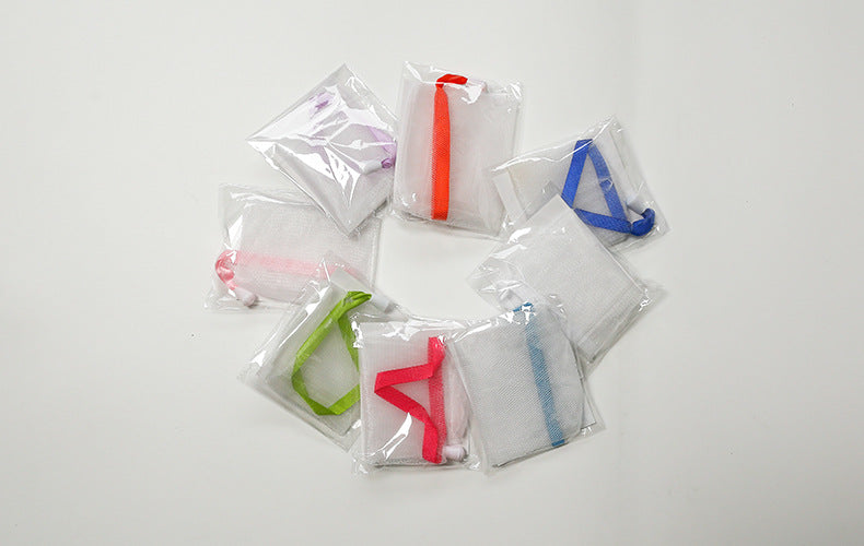 Multiple colour options of the soap mesh bag