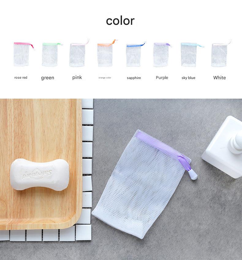 Close-up of eco-friendly soap bag design