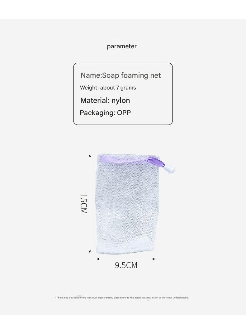 Foaming soap mesh bag for gentle cleansing