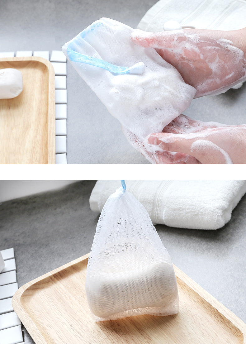 Eco-friendly foaming soap mesh bag in green colour