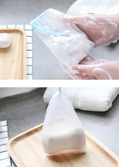 Eco-friendly foaming soap mesh bag in green colour