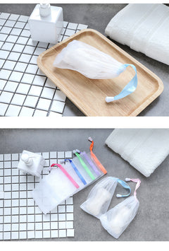 Foaming soap bag enhancing luxurious bubbles