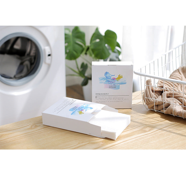 washing machine with colour safe laundry sheets