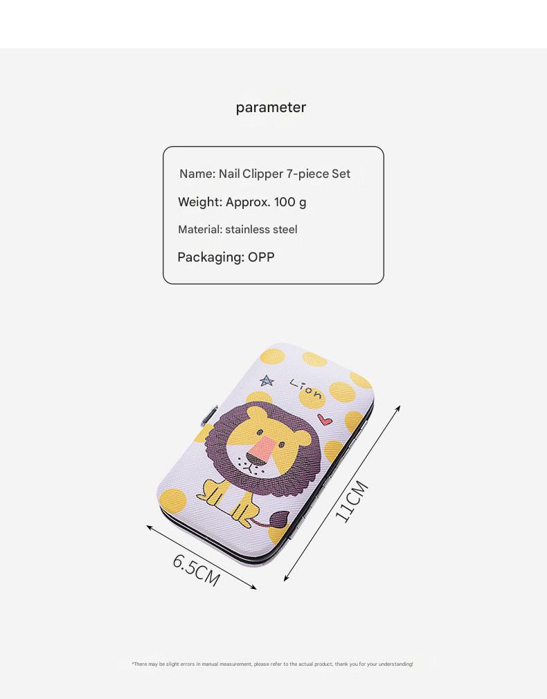 Image of the Cute Cartoon 7-Piece Nail Care Kit - Image 4