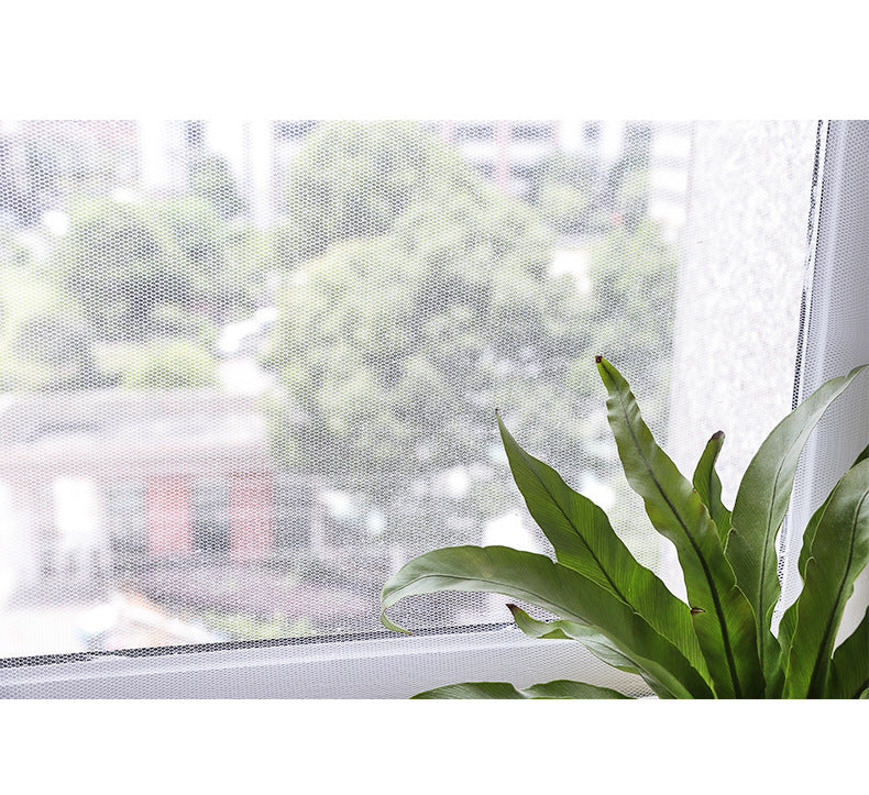 Self-adhesive mosquito mesh screen on window