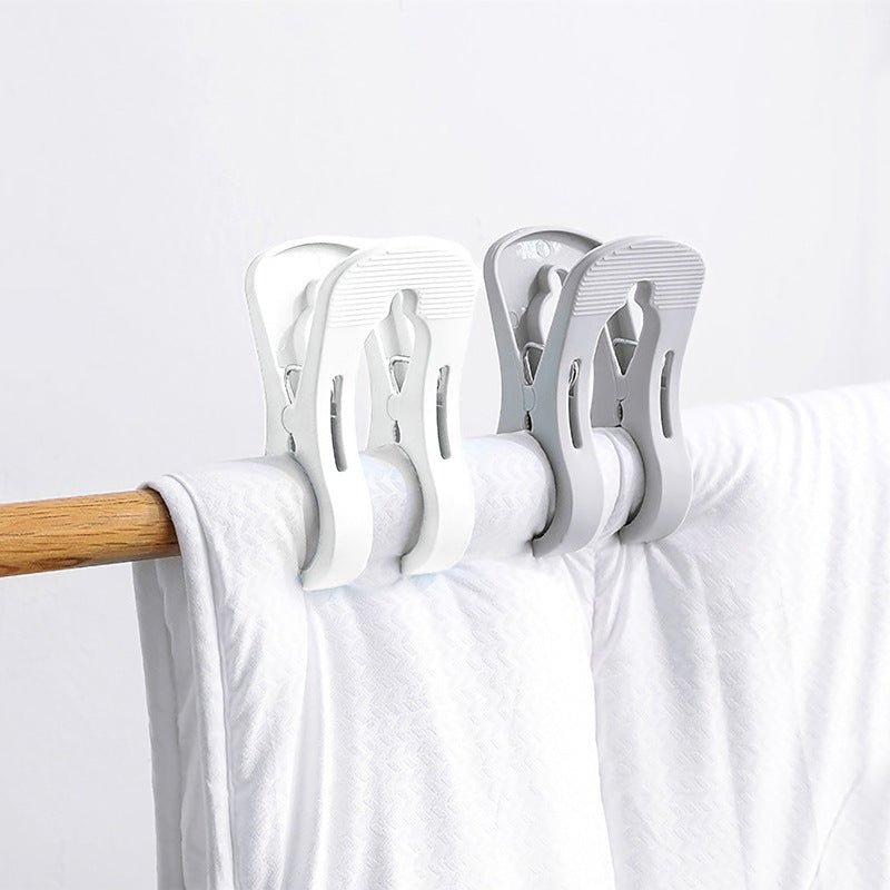 Windproof clips for laundry use on clothesline