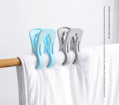 Grey and blue laundry clips for secure hanging