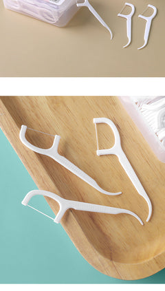 Portable Dental Floss Picks in plastic case