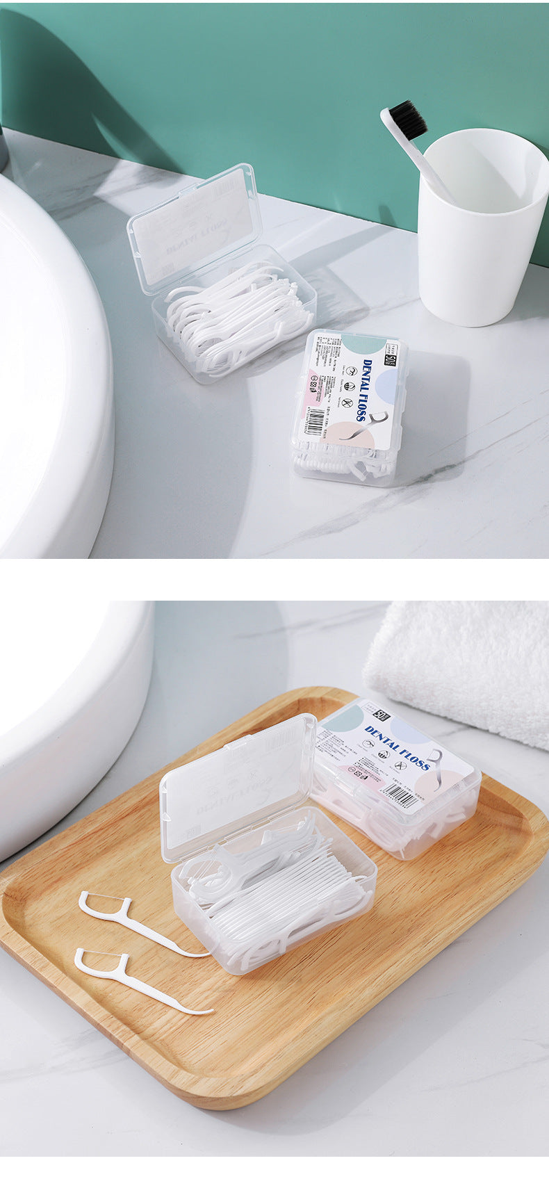 Compact travel case for Dental Floss Picks