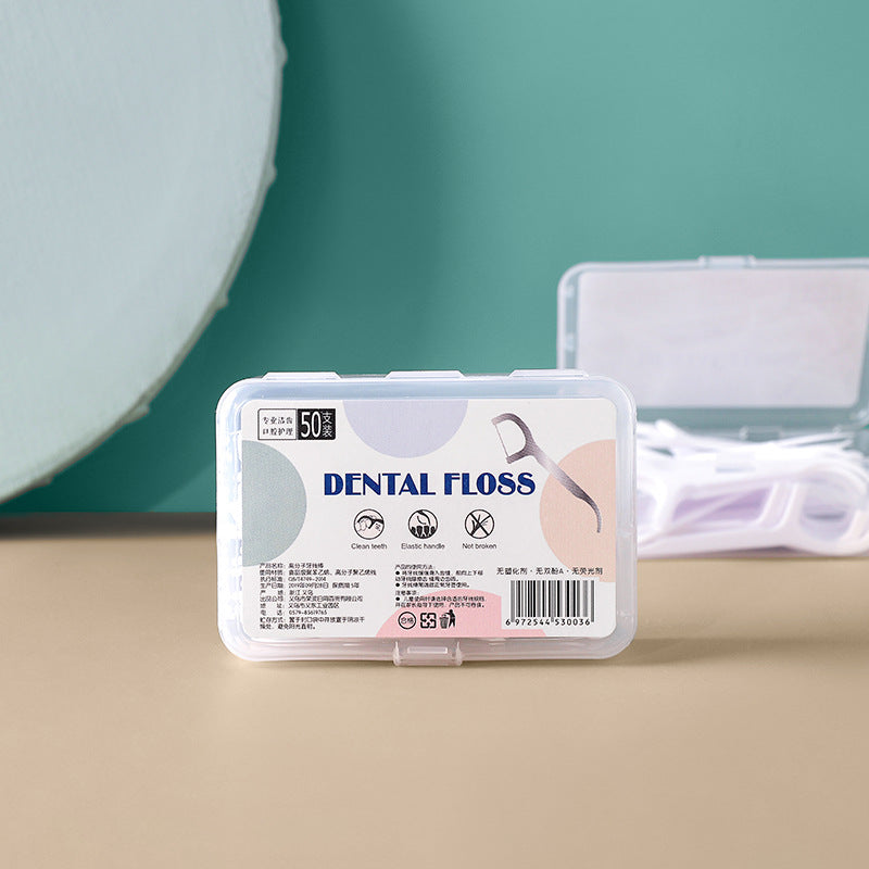 Close-up of Portable Dental Floss Picks