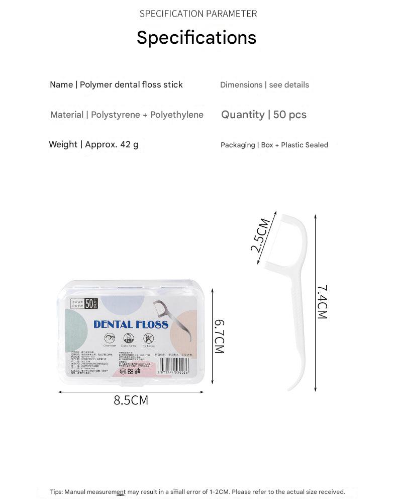 50 Count Dental Floss Picks in durable box