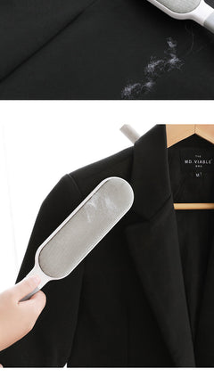 Close-up of double-sided pet hair remover brush bristles