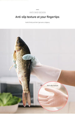 Heavy duty PVC dishwashing gloves for kitchen use