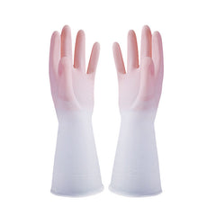 Durable gloves for dishwashing in blue and pink