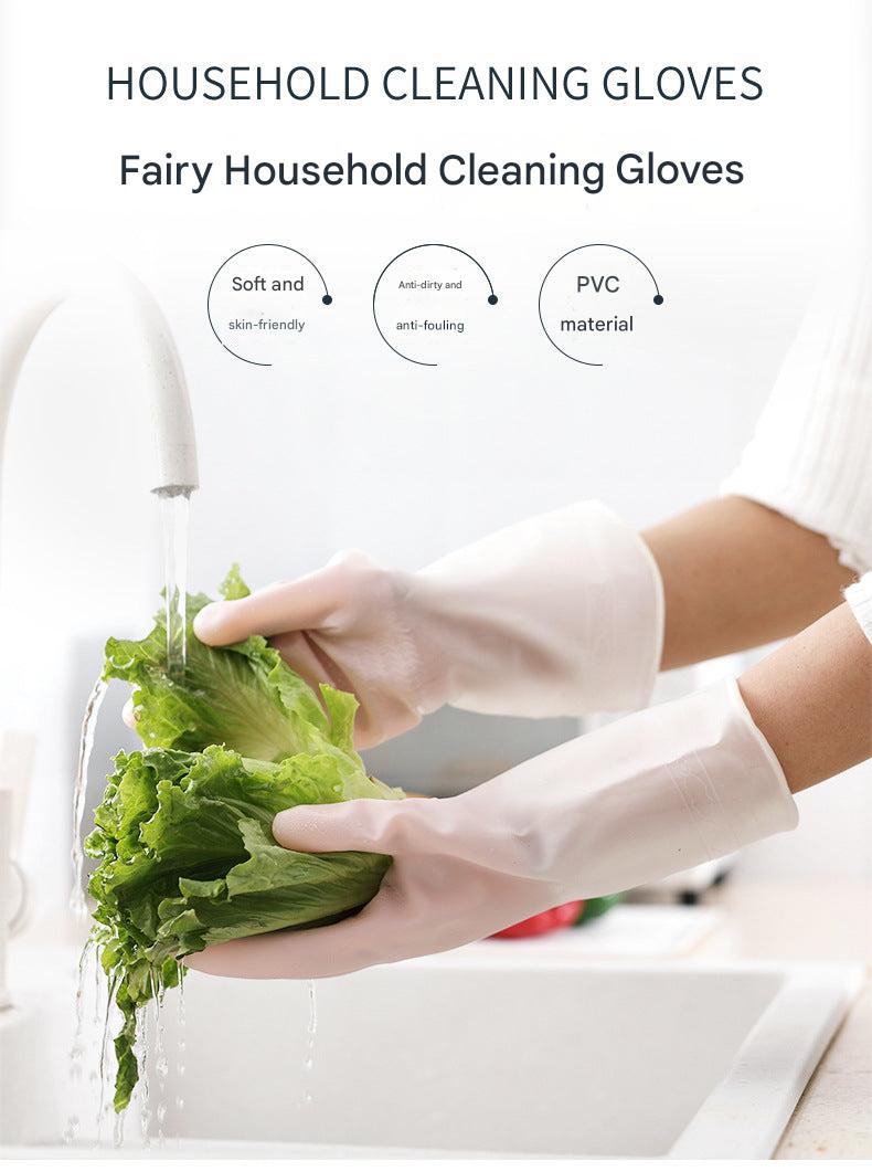 Comfortable cleaning gloves displayed in kitchen setting